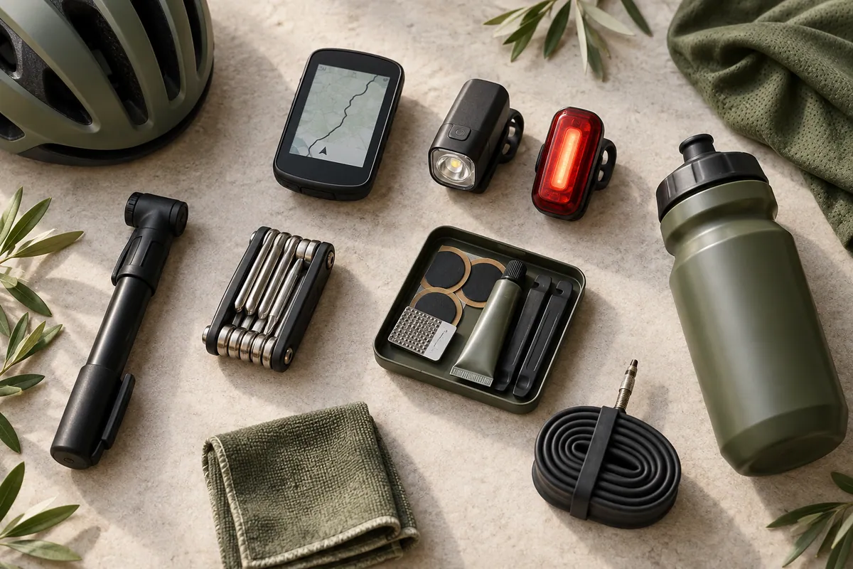 Selección de accesorios esenciales para ciclismo